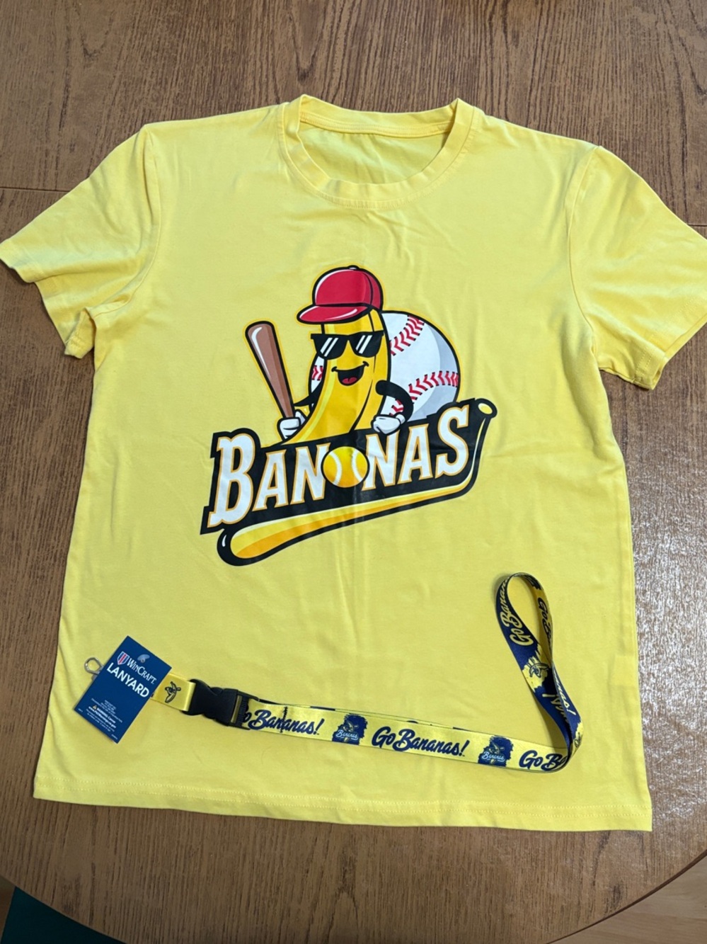 Bananas Baseball Graphic Tee with Lanyard